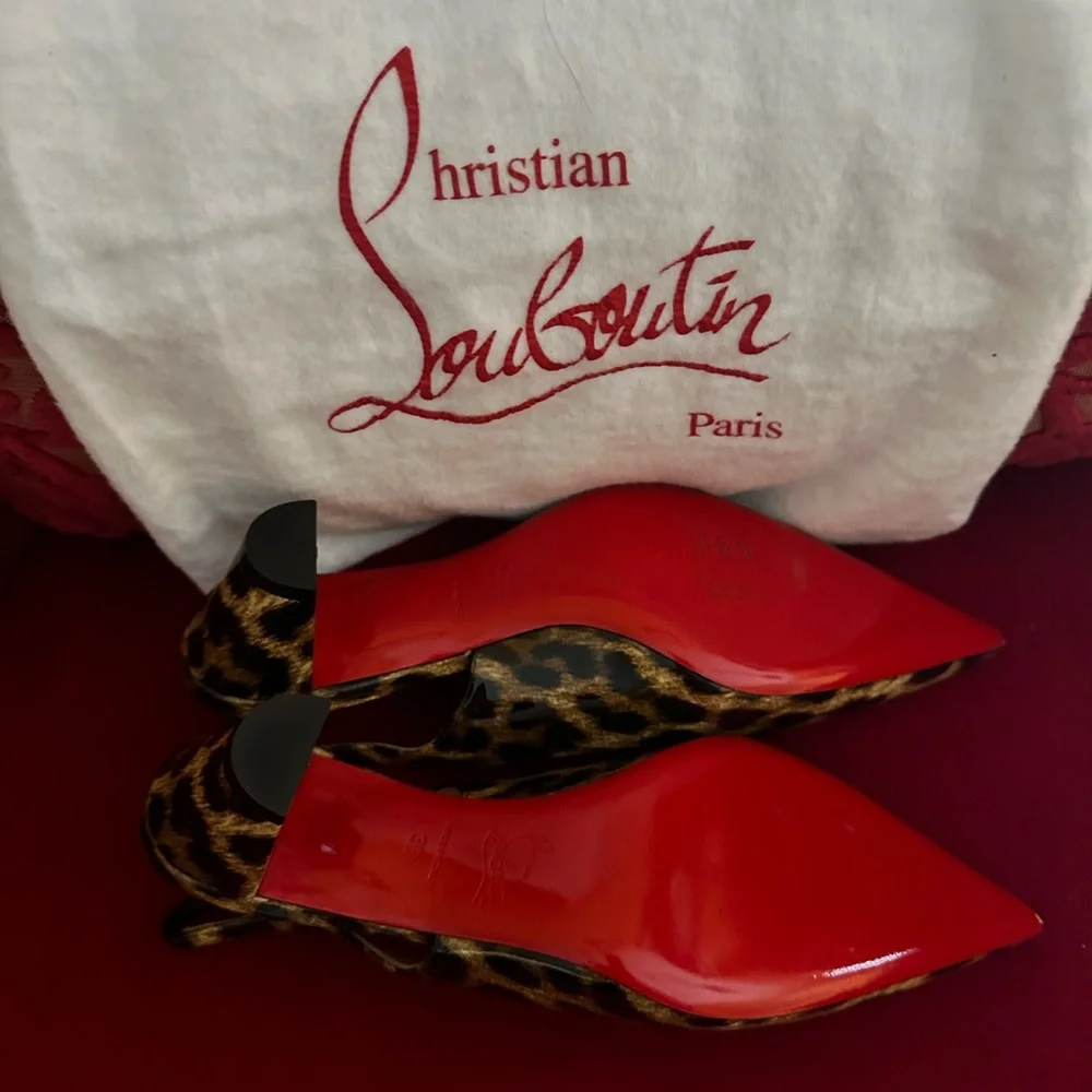 Christian Louboutin Leopard Print Heels - Picture 8 of 8